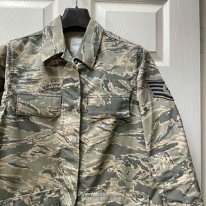 US Air Force Women's Small Camo Jacket USAF Combat Uniform Digi Tiger Stripe ABU